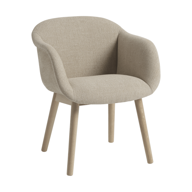 Muuto fiber soft armchair med träben ecriture 240/oak