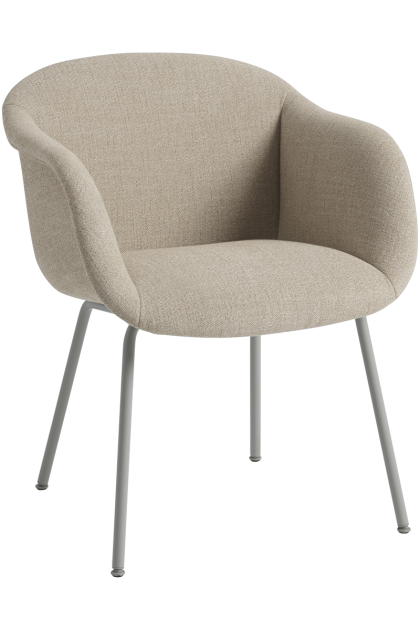 Muuto fiber soft armchair tube bas ecriture 240/grey