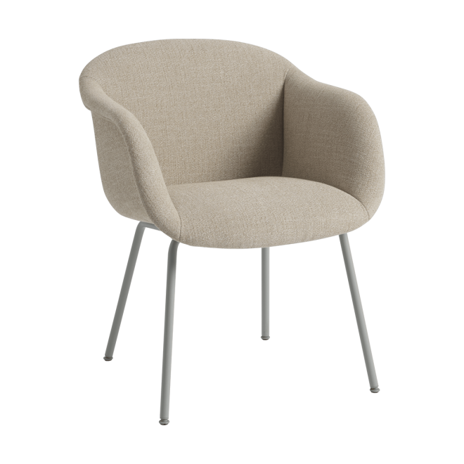 Muuto fiber soft armchair tube bas ecriture 240/grey