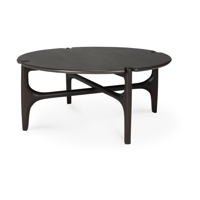 Ethnicraft pi soffbord Ø80 cm lackad mahogny