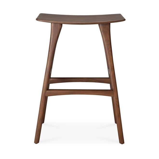 Ethnicraft osso barstol 80x57 cm lackad teak brown