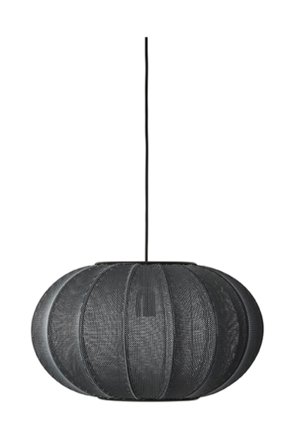 Made by hand knit-wit 45 oval pendel black