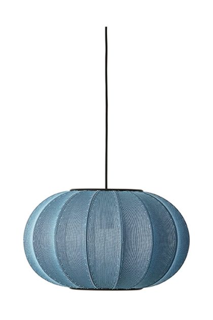Made by hand knit-wit 45 oval pendel blue stone