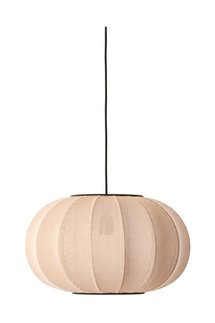 Made by hand knit-wit 45 oval pendel sand stone