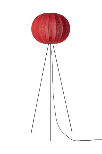 Made by hand knit-wit 45 round high golvlampa maple red