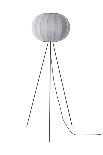 Made by hand knit-wit 45 round high golvlampa silver