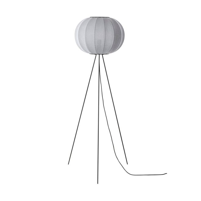Made by hand knit-wit 45 round high golvlampa silver