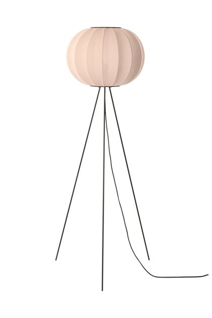 Made by hand knit-wit 45 round high golvlampa sand stone