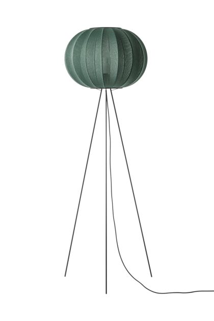 Made by hand knit-wit 45 round high golvlampa tweed green