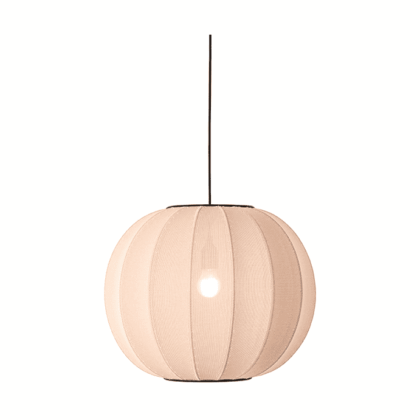 Made by hand knit-wit 45 round pendel sand stone