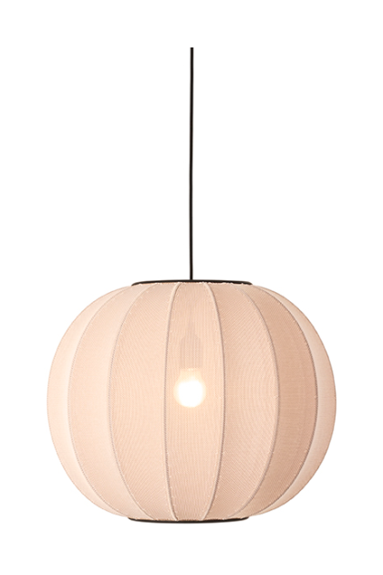 Made by hand knit-wit 45 round pendel sand stone