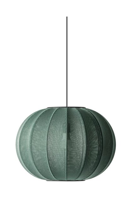 Made by hand knit-wit 45 round pendel tweed green