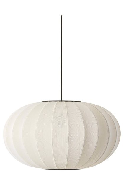 Made by hand knit-wit 57 oval pendel pearl white
