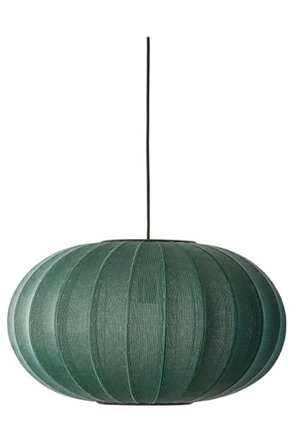 Made by hand knit-wit 57 oval pendel tweed green