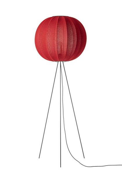 Made by hand knit-wit 60 round high golvlampa maple red