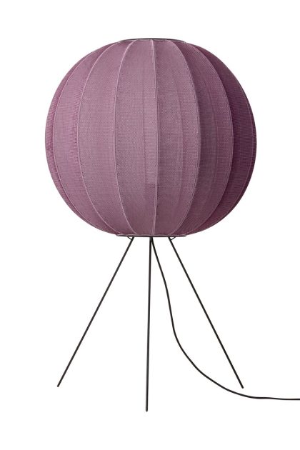 Made by hand knit-wit 60 round medium golvlampa burgundy