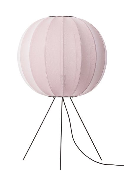 Made by hand knit-wit 60 round medium golvlampa light pink