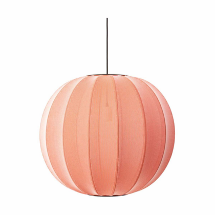 Made by hand knit-wit 60 round pendel coral