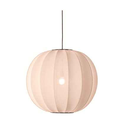 Made by hand knit-wit 60 round pendel sand stone