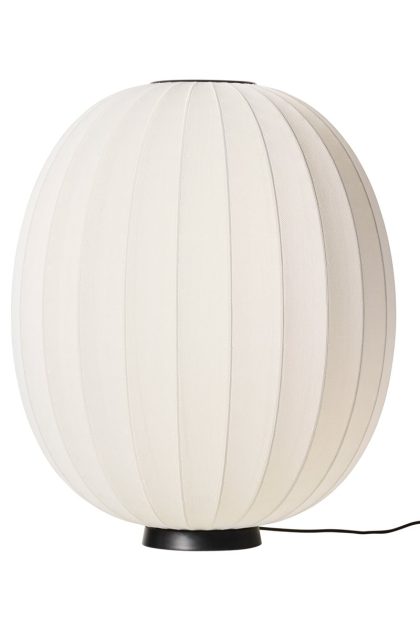 Made by hand knit-wit 65 high oval level golvlampa pearl white
