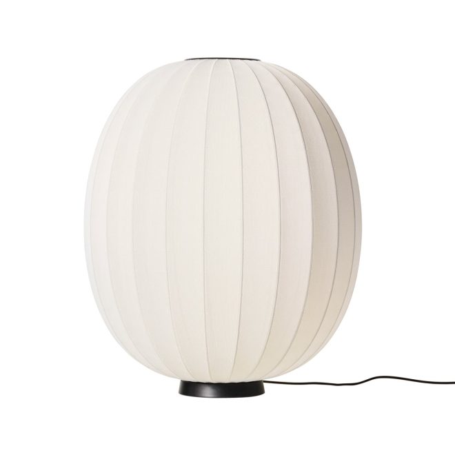 Made by hand knit-wit 65 high oval level golvlampa pearl white