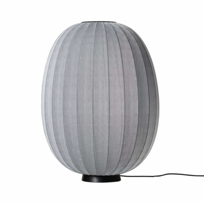 Made by hand knit-wit 65 high oval level golvlampa silver