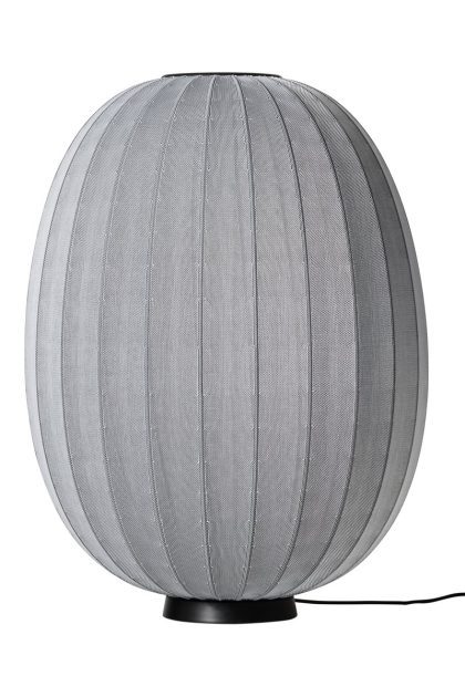 Made by hand knit-wit 65 high oval level golvlampa silver