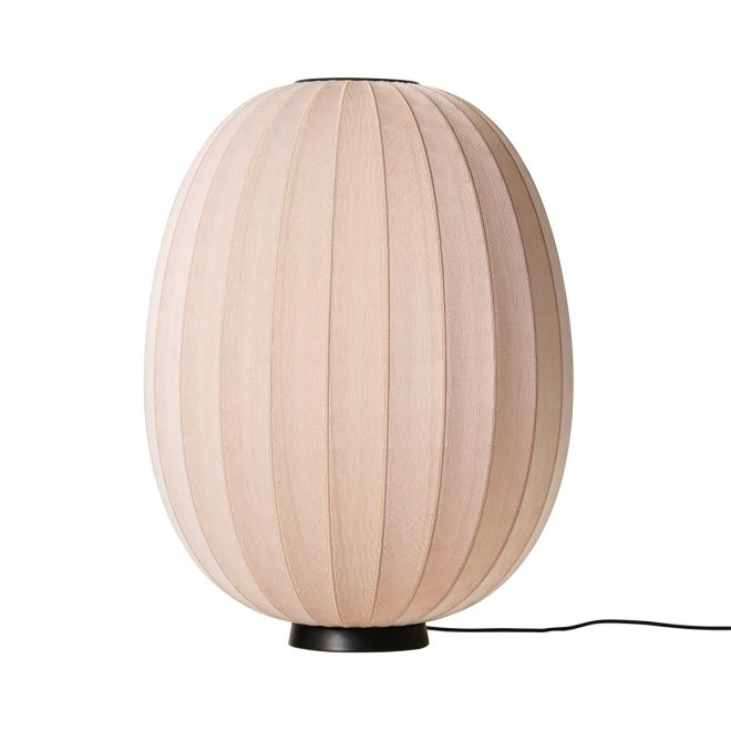 Made by hand knit-wit 65 high oval level golvlampa sand stone