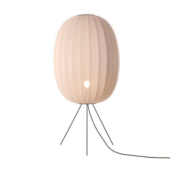 Made by hand knit-wit 65 high oval medium golvlampa sand stone