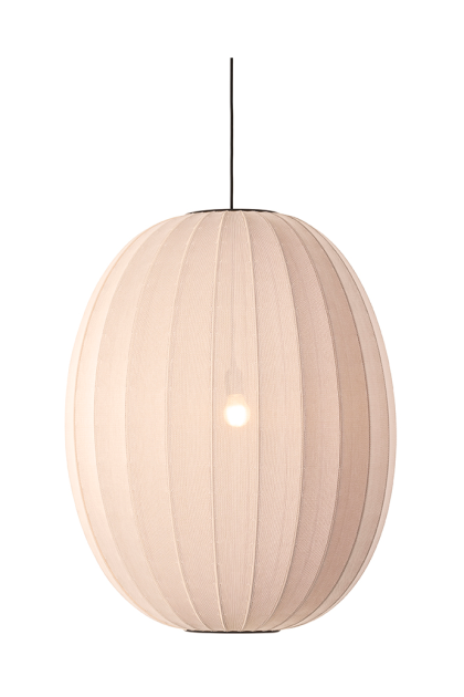 Made by hand knit-wit 65 high oval pendel sand stone