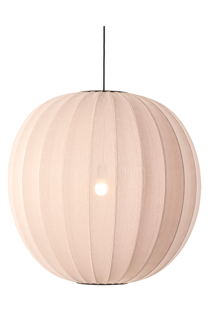 Made by hand knit-wit 75 round pendel sand stone