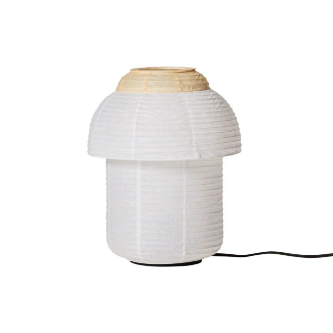 Made by hand papier double bordslampa Ø30 cm soft yellow