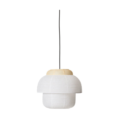 Made by hand papier double pendel Ø40 cm soft yellow