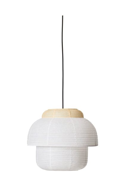 Made by hand papier double pendel Ø40 cm soft yellow
