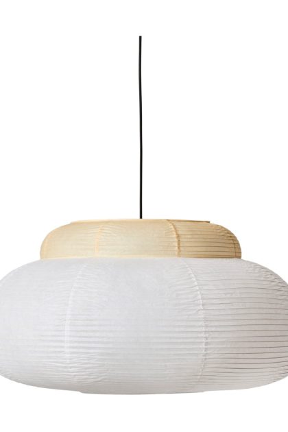 Made by hand papier single pendel Ø80 cm soft yellow
