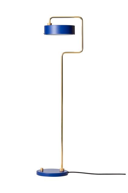 Made by hand petite machine golvlampa royal blue