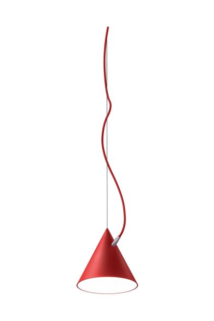 Noon castor pendel 20 cm röd-röd-silver
