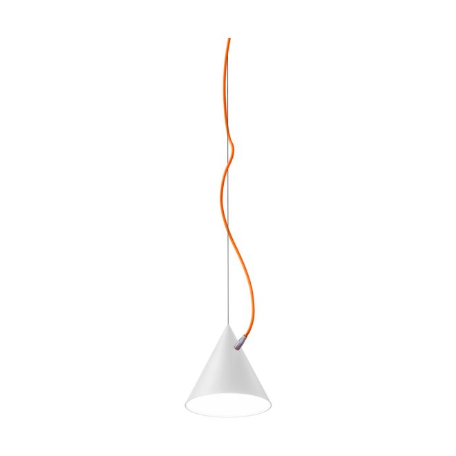 Noon castor pendel 20 cm vit-orange-silver