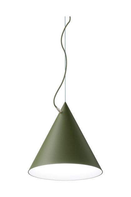 Noon castor pendel 40 cm militärgrön-grön-mässing