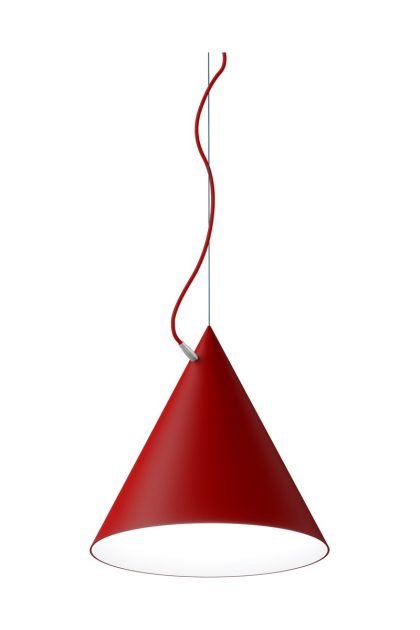 Noon castor pendel 40 cm röd-röd-silver