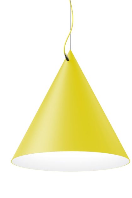 Noon castor pendel 60 cm gul-ljusgul-silver