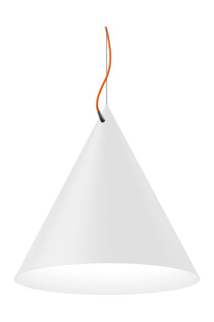 Noon castor pendel 60 cm vit-orange-silver