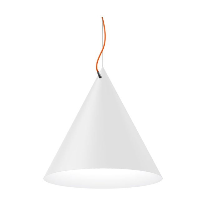 Noon castor pendel 60 cm vit-orange-silver