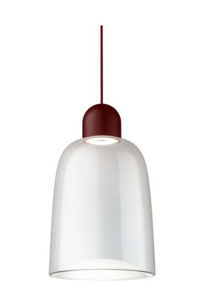 Noon dia pendel 27 cm bordeauxröd-mörkröd