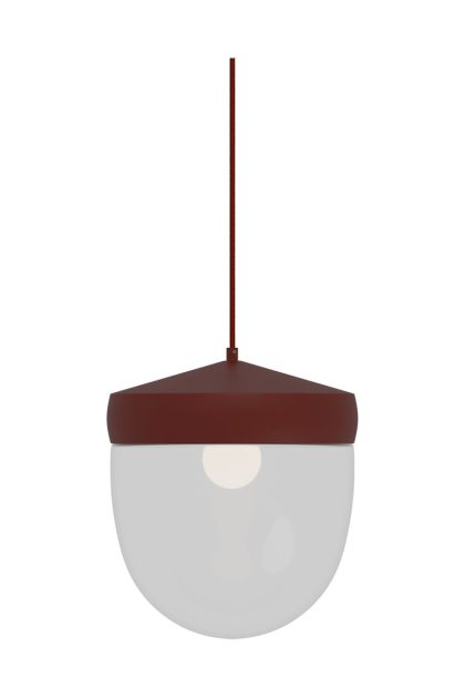 Noon pan pendel klar 30 cm bordeauxröd-mörkröd