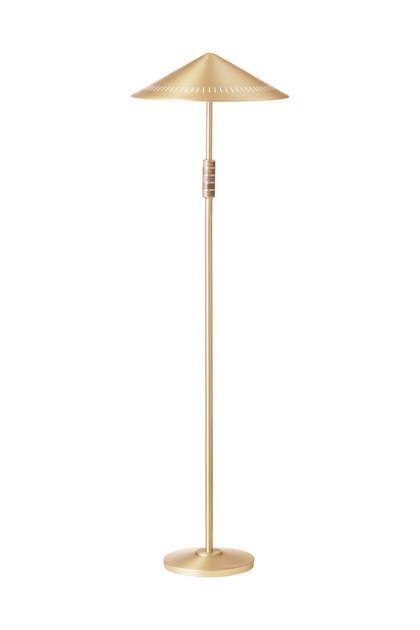 Lyfa governor 405 golvlampa brass-walnut