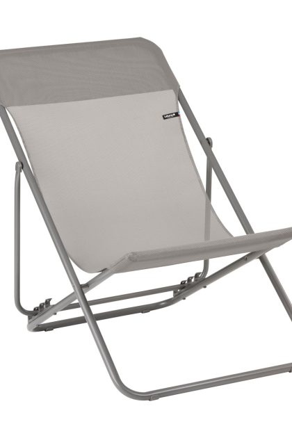 Lafuma maxi transat solstol terre/beige