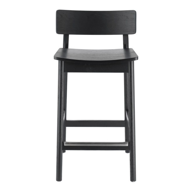 Scandi living horizon barstol 87 cm black brushed oak