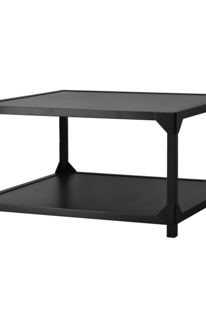 Gärsnäs bleck soffbord 75x75 cm fanér bok-svart bets