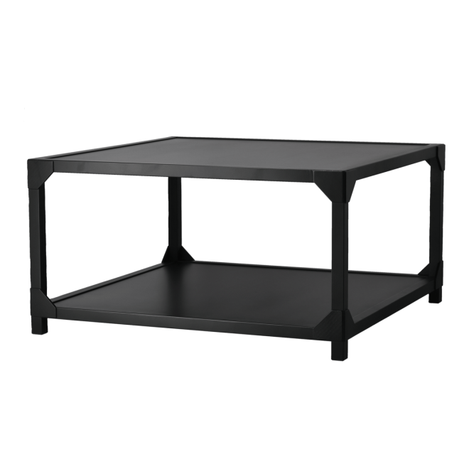 Gärsnäs bleck soffbord 75x75 cm fanér bok-svart bets